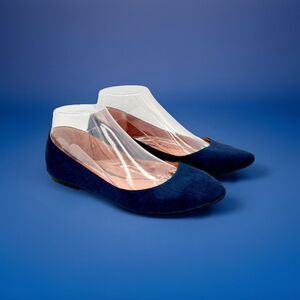 Old Navy Pointed Toe Faux Suede Navy Slip-On Classic Ballet Flats Size 7